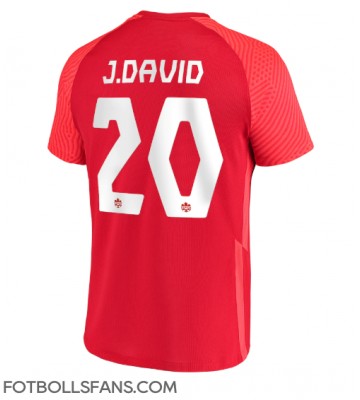 Kanada Jonathan David #20 Replika Hemmatröja VM 2022 Kortärmad